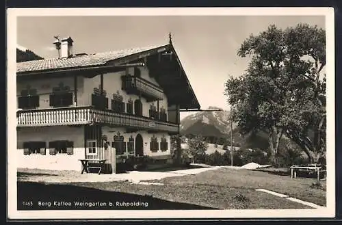 AK Ruhpolding, Berg-Café Weingarten im Sonnenschein