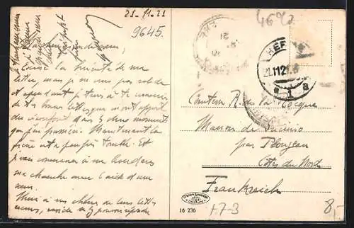 AK Herne, Zeche Mont Cenis, Kaiserl. Postamt, Bahnhofstrasse, Schloss Strünkede