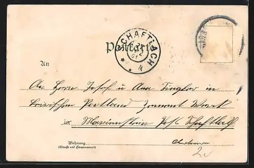 Lithographie Bad Reichenhall, Teilansicht, Colonaden