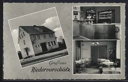 AK Niedervorschütz, Rasthaus zur Ems, Bes. Horst Rüppel