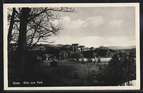 AK Greiz, Blick zum Park