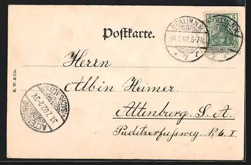AK Berlin, Hotel-Cafè Bauer Unter den Linden, Denkmal Königin Luise