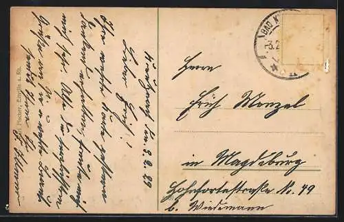 AK Bad Münster a. Stein, Ortsansicht mit Rotenfels