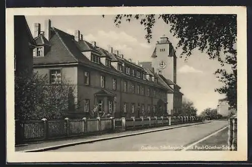 AK Geithain, Schillerstrasse mit Paul-Günther-Schule