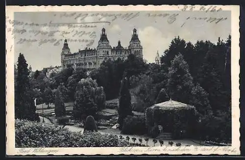 AK Bad Wildungen, Blick vom Kurpark nach dem Fürstenhof