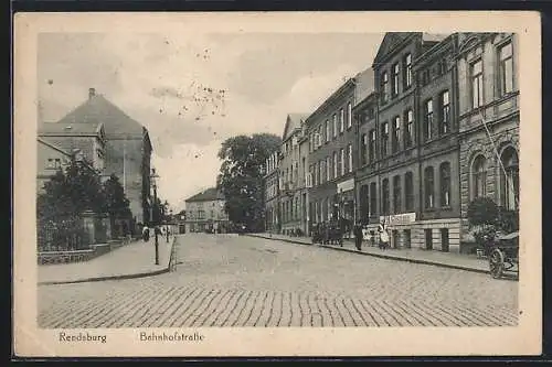 AK Rendsburg, Blick in die Bahnhofstrasse