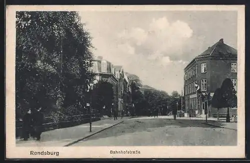 AK Rendsburg, Blick in die Bahnhofstrasse