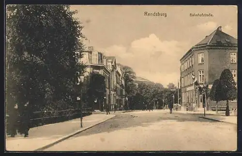 AK Rendsburg, Partie in der Bahnhofstrasse