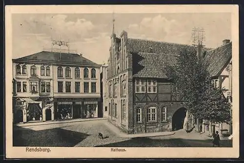 AK Rendsburg, Platz vor dem Rathaus