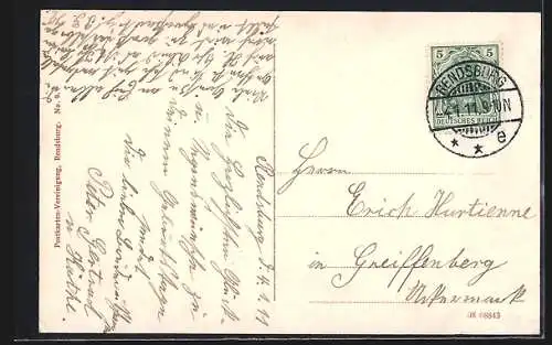 AK Rendsburg, Blick in die Jungfernstiegstrasse