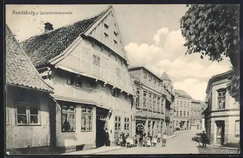 AK Rendsburg, Partie in der Schleifmühlenstrasse