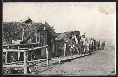 AK Unterstände an der Westfront, Schützengraben