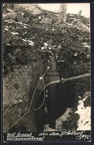 AK Deutscher Schützengraben St. Gotthard am Hartmannswillerkopf