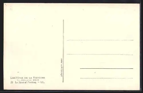 AK Paris, General John J. Pershing, Fetes de la Victoire 1919