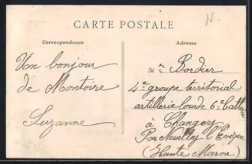 AK Montoire-sur-Loire, Les Jardins Publics et le Monument de 1870-1871