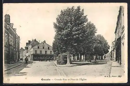 AK Onzain, Grande-Rue et Place de l`Église