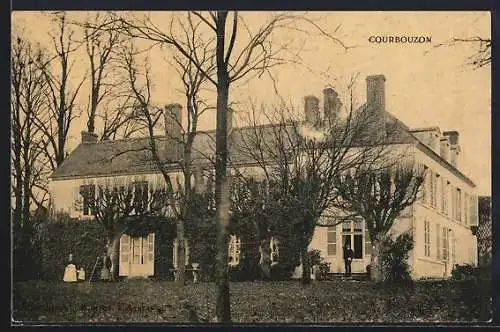 AK Courbouzon, Vue du manoir entouré d`arbres en hiver