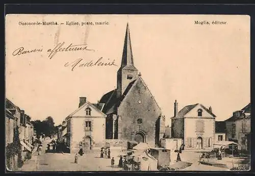 AK Ouzouer-le-Marché, Église, poste, mairie