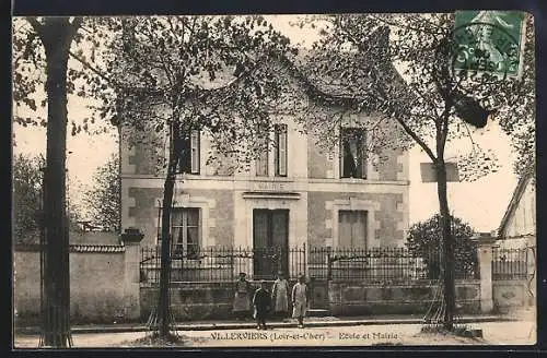 AK Villerviers, École et Mairie