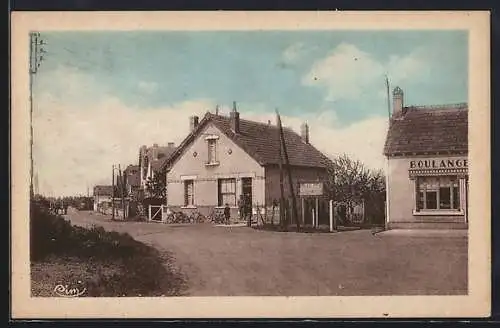 AK Theillay, Route de la Ferté-Imbault avec boulangerie et maisons rurales