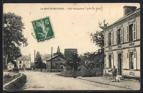 AK La Motte-Beuvron, Villa Printanière près de la gare