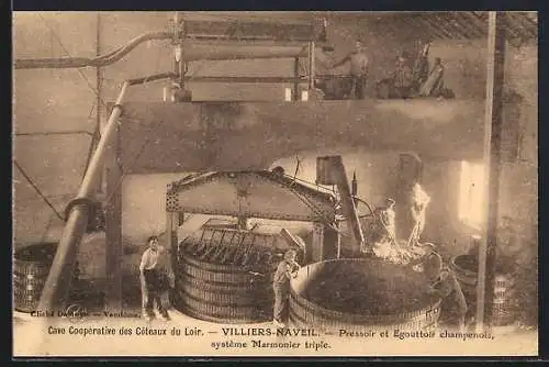 AK Villiers-Naveil, Pressoir et Égouttoir champenois, système Marmonier triple