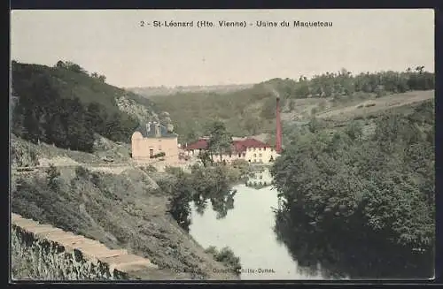 AK Saint-Léonard, Usine du Maqueteau et paysage fluvial