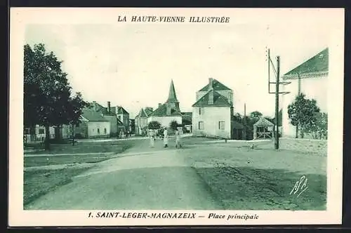 AK Saint-Léger-Magnazeix, Place principale