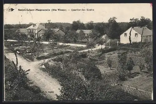 AK Saint-Léger-Magnazeix, Quartier des Écoles