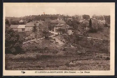 AK Saint-Léger-la-Montagne, La Couze et vue du village