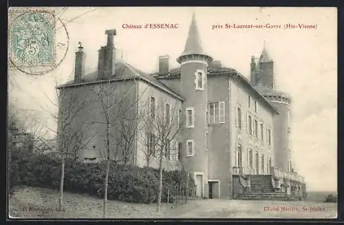 AK Essénac, Château près de St-Laurent-sur-Gorre (Haute-Vienne)