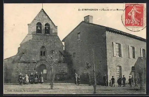 AK St-Symphorien, L`église et la mairie