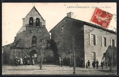 AK Saint-Symphorien, L`église et la Mairie