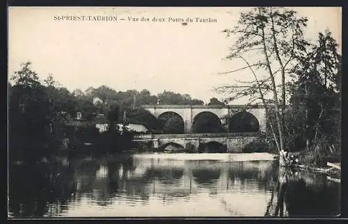 AK St-Priest-Taurion, Vue des deux Ponts du Taurion