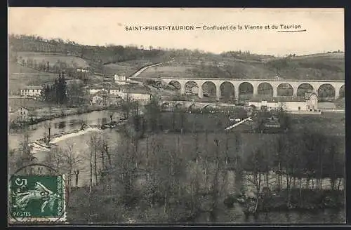 AK Saint-Priest-Taurion, Confluent de la Vienne et du Taurion