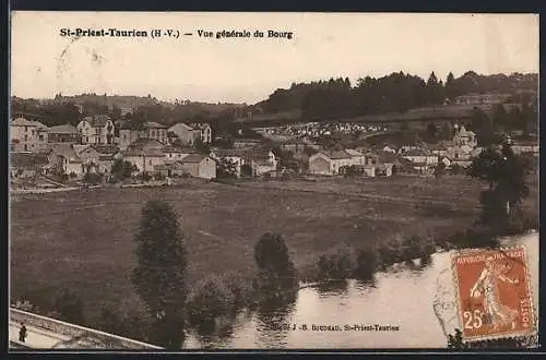 AK Saint-Priest-Taurion, Vue générale du Bourg