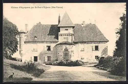 AK Aigueperse, Château d`Aigueperse près de Saint-Paul-d`Eyjaux (Haute-Vienne)