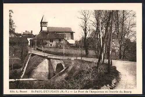 AK St-Paul-d`Eyjeaux, Le Pont de l`Anguienne et l`entrée du Bourg