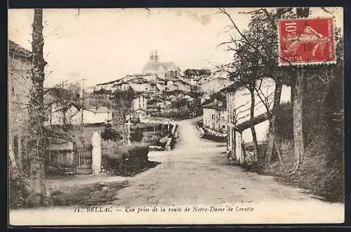 AK Bellac, Vue prise de la route de Notre-Dame de Lorette