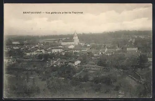 AK Saint-Auvent, Vue générale prise de Taponnat