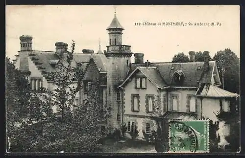 AK Montmery, Château près d`Ambazac avec architecture historique