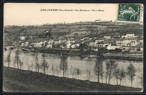 AK Aixe-sur-Vienne, Vue générale de la ville basse