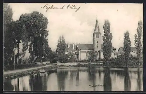 AK Villefavard, L`église et l`étang