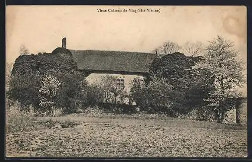 AK Vicq, Vieux Château de Vicq entouré de verdure