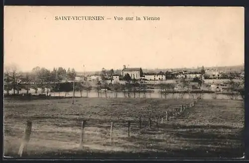 AK Saint-Victurnien, Vue sur la Vienne