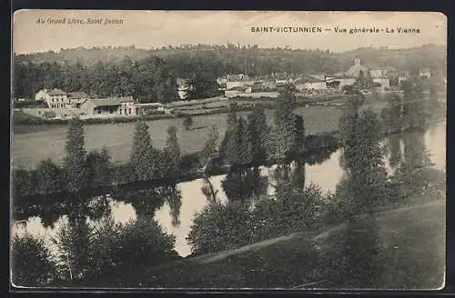 AK Saint-Victurnien, Vue générale sur la Vienne et le village