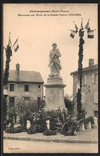 AK Châteauponsac, Monument aux Morts de la Grande Guerre (1914-1918)