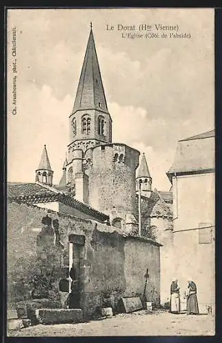 AK Le Dorat, L`Église (Côté de l`abside)