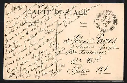 AK Bellac, Souvenir du 138e Régiment d`Infanterie, La Caserne