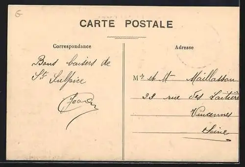 AK Saint-Sulpice-les-Feuilles, Rue du Commerce et bâtiments historiques